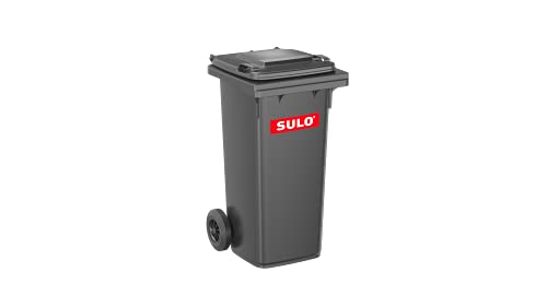 Sulo 120 Liter Müllbehälter Mülltonne Abfalltonne | Grau | Für alle DIN-Kammschüttungen |Made in DE|Extra Starker Kunststoff | Vollgummiräder | Leicht zu Reinigen | UV-Fest