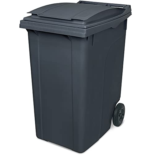 BRB 360 Liter Mülltonne nach DIN EN ISO 9001 und DIN EN ISO 14001, HxBxT 1090x620x860 mm, grau/anthrazit