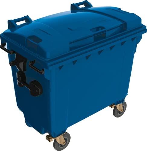 OPV Müllcontainer 660 l Kst. Flachdeckel blau