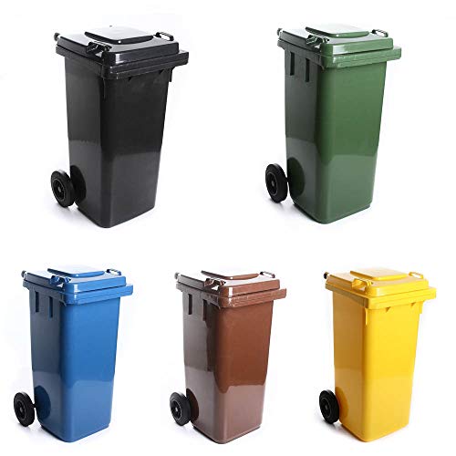 Mülltonne Müllbehälter 120L mit Deckel 2 Rad Behälter Abfalltonne 5 Farben (Blau)