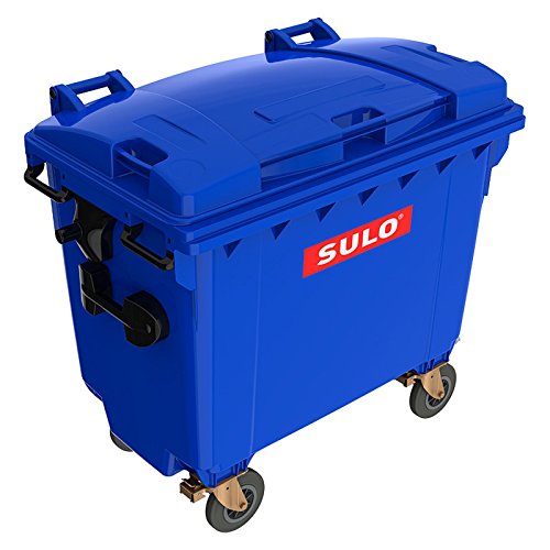 SULO Müllgroßcontainer MGB 660 Liter mit Flachdeckel (FD) Müllcontainer Mülltonne Abfallcontainer Abfalltonne (Blau)