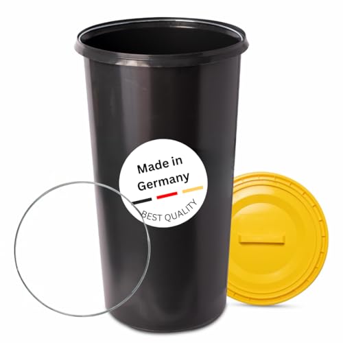 TOPANBIETER 999 60 Liter Mülleimer Sack-Ständer Gelber Sack Eimer Müllsackständer mit Deckel - Ring - Futtertonne