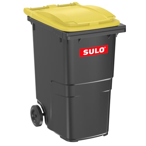 plasteo Sulo CITYBAC CLASSIC Mülltonne 360L Grau mit gelben Deckel