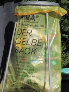 Abfallguru Styropor entsorgen Gelber Sack Liter Volumen Inhalt Größe