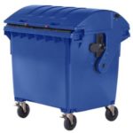 Müllcontainer kaufen Schiebedeckel blau