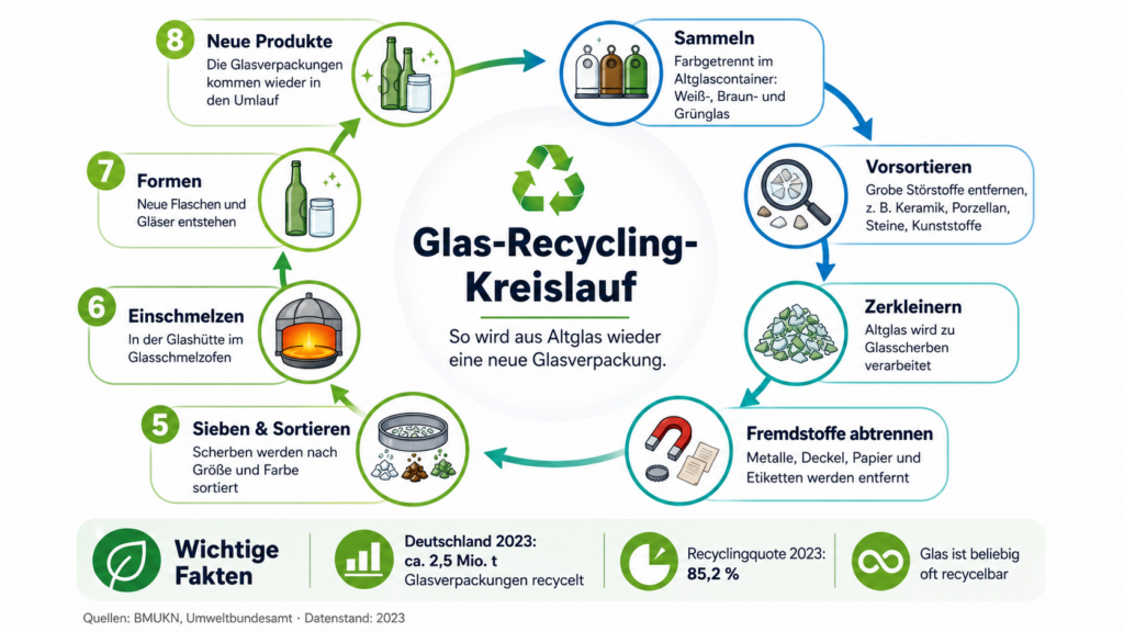 Glas entsorgen